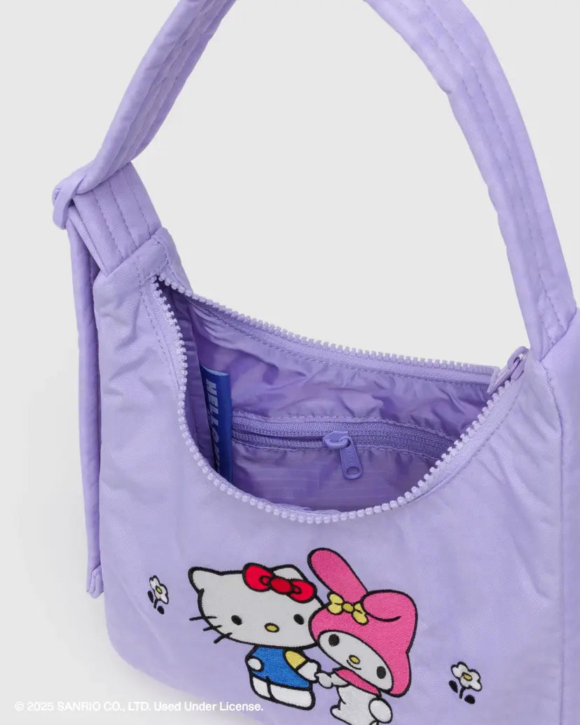 Mini Nylon Shoulder Bag - Embroidered Hello
Kitty & My Melody