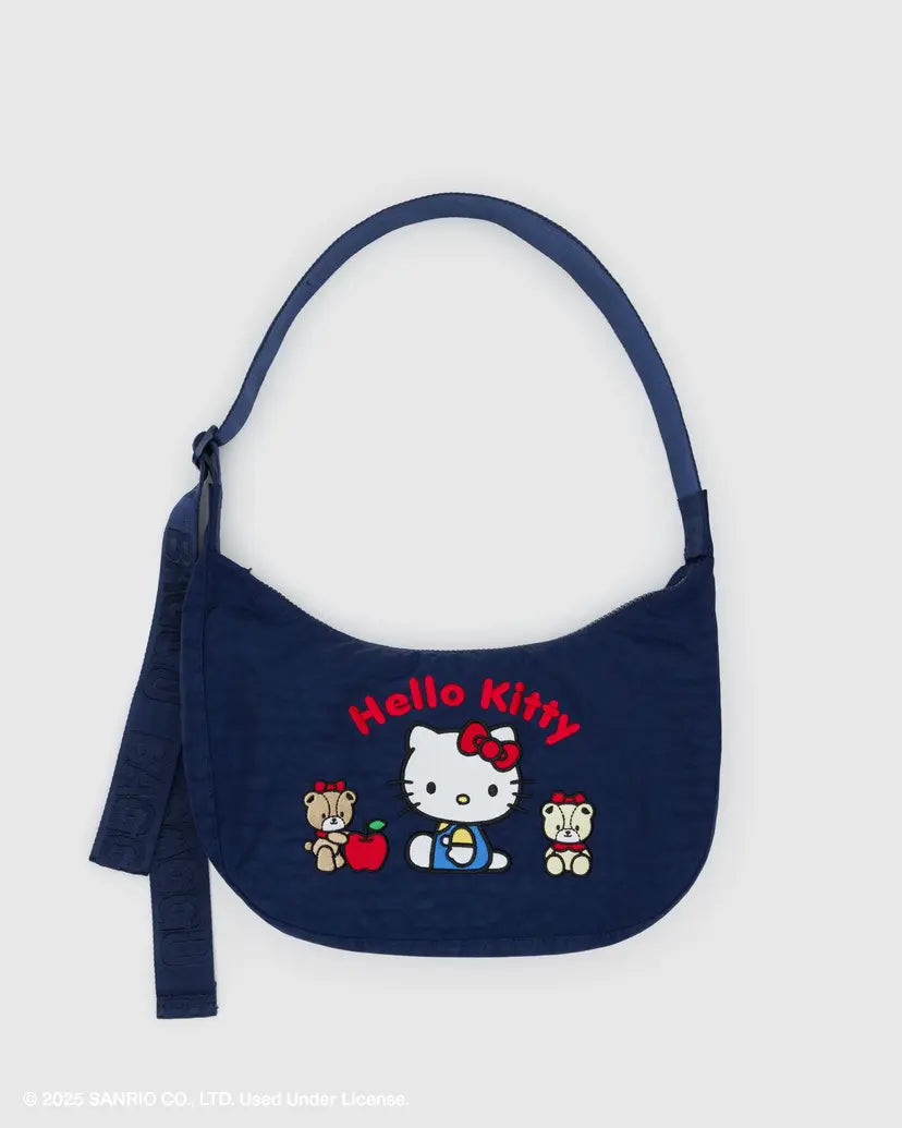 Medium Nylon Crescent Bag - Embroidered Hello
Kitty & Teddy