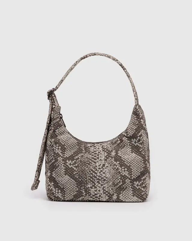 Baggu Mini Nylon Shoulder Bag - Snakeskin