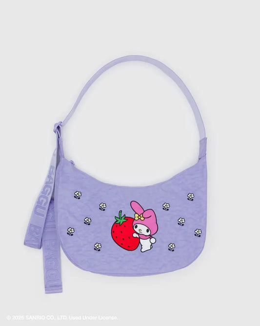Medium Nylon Crescent Bag - Embroidered My
Melody Strawberry