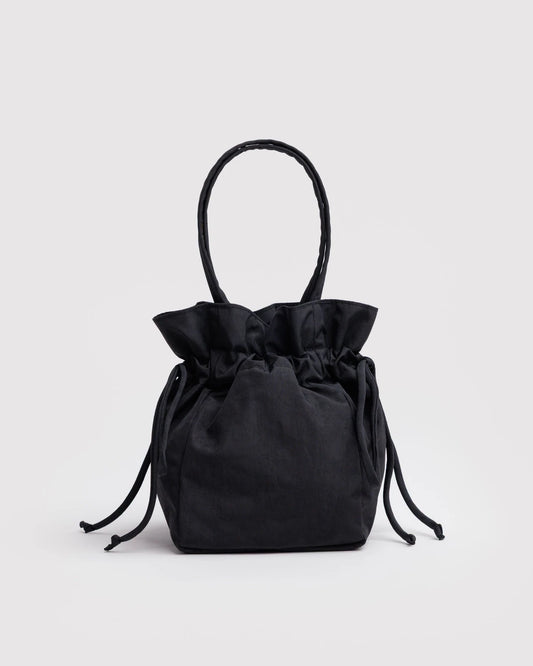 Nylon Draw String Bag - Black