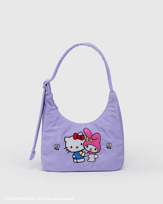 Mini Nylon Shoulder Bag - Embroidered Hello
Kitty & My Melody
