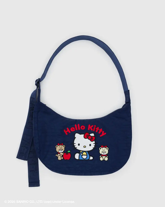 Medium Nylon Crescent Bag - Embroidered Hello
Kitty & Teddy